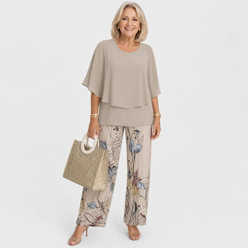 Women's Elegant Fabric Two-Piece Set | Stylish Plus Size Outfit for All Occasions 1