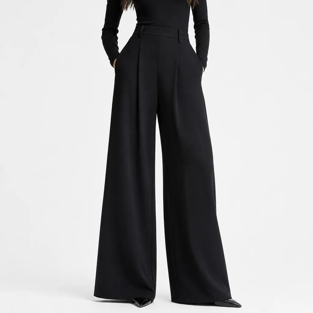 Women's Soft Knit Turtleneck Jumpsuit | Sleek Wide-Leg Fall Outfit 2